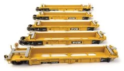 Walthers Mainline 910-55666 HO Thrall 5-Unit Rebuilt 40' Well Car, TTX DTTX #741142