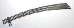 Walthers 948-83064, HO Scale Code 83 Nickel Silver DCC-Friendly Curved Turnout, 24 & 28 In Radii, Right Hand