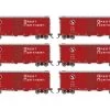 Rapido 155008 HO Great Northern 12-Panel 40ft Boxcar, Chinese Red, Late Dreadnaught Ends, 6-Pack