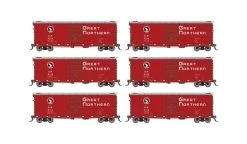Rapido 155008 HO Great Northern 12-Panel 40ft Boxcar, Chinese Red, Late Dreadnaught Ends, 6-Pack