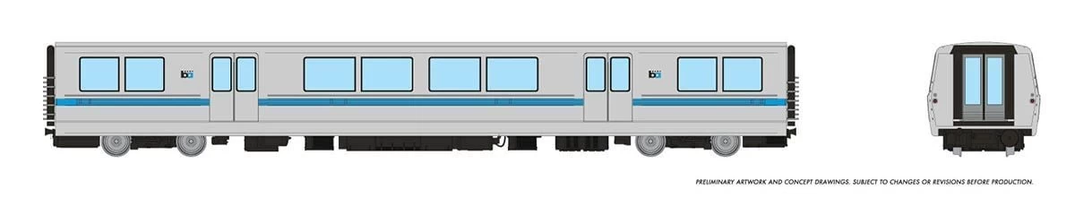 Rapido 204003 HO BART Legacy B Intermediate Car, Bay Area Rapid Transit 1 Rapido 204003 HO BART Legacy B Intermediate Car, Bay Area Rapid Transit