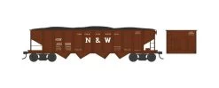 Bowser 38098 N H21a 4-Bay Hopper Norfolk & Western, Block N&W, 173690, Blt. 2-15