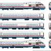 Rapido 525502 N Rohr Turboliner, ESU LokSound DCC Sound, Amtrak Set #3
