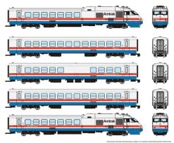 Rapido 525502 N Rohr Turboliner, ESU LokSound DCC Sound, Amtrak Set #3