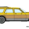 Rapido HO Scale RAP800004 Chevrolet Caprice Wagon: Yellow Woodie