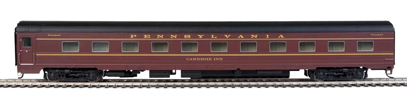 WalthersProto 920-9724 HO 85ft Budd 21-Roomette Sleeper, Pennsylvania Railroad Class PS21B Carnegie Inn 1 WalthersProto 920-9724 HO 85ft Budd 21-Roomette Sleeper, Pennsylvania Railroad Class PS21B Carnegie Inn