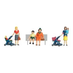 Woodland Scenics HO Scale 785-1832 Scenic Accents(R) Figures, Moms & Kids Pkg(6)