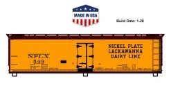 Accurail® 81561, HO Scale Kit, 40ft Wood Reefer, NKP/Lackawanna #549