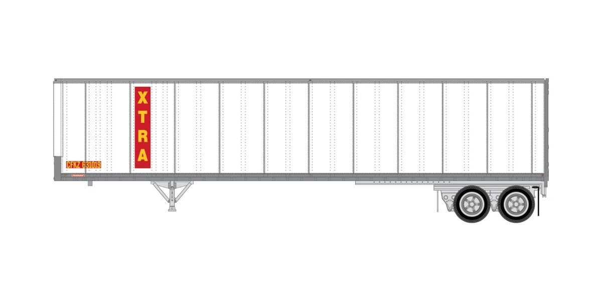 Athearn ATH13839 N 45ft Fruehauf Z-Van Trailer, Xtra #631019 1 Athearn ATH13839 N 45ft Fruehauf Z-Van Trailer, Xtra #631019