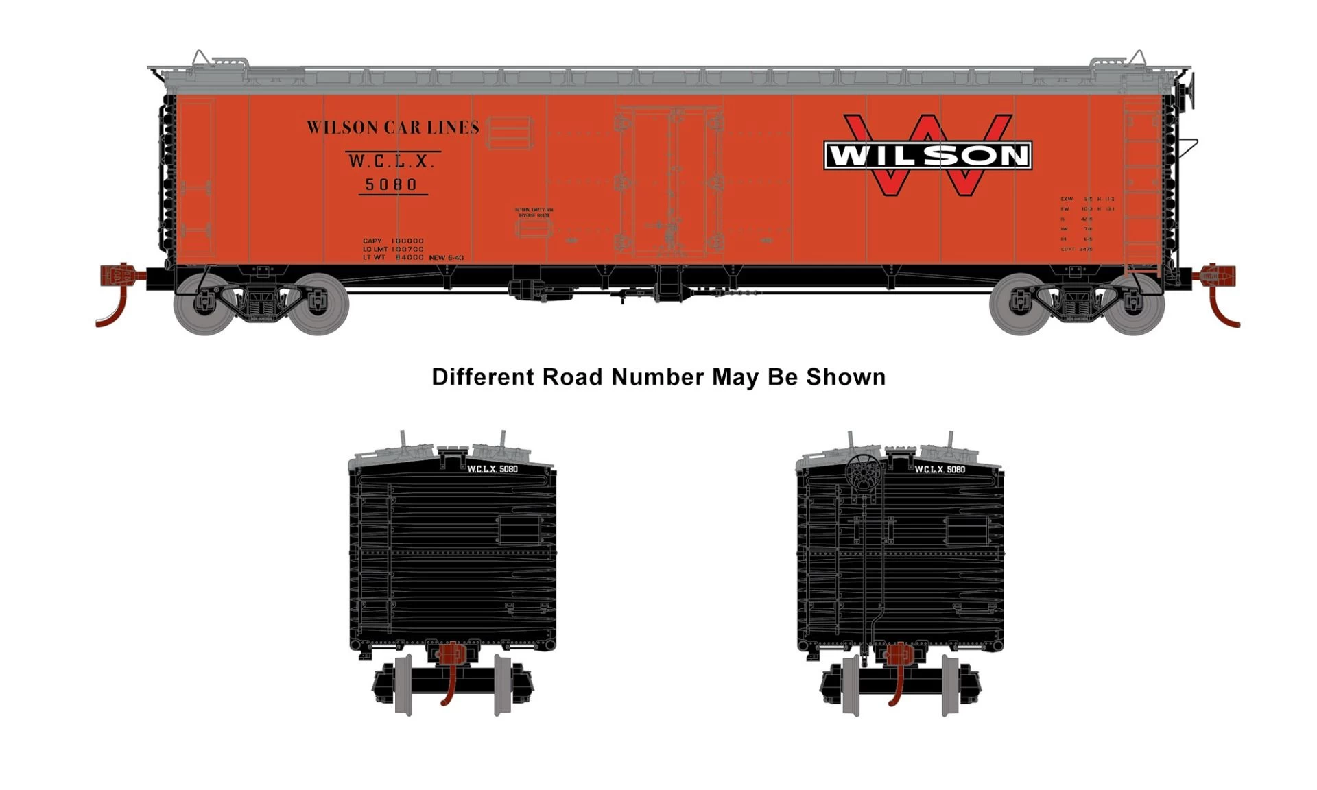 Athearn ATH18086, N Scale 50ft Ice Bunker Reefer, Wilson WCLX #5080 1 Athearn ATH18086, N Scale 50ft Ice Bunker Reefer, Wilson WCLX #5080