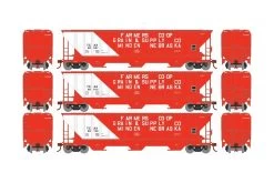 Athearn ATH22278 HO PS4740 Covered Hopper, Farmers Co-op 3-Pack