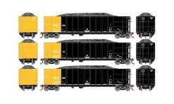 Athearn ATH3854 N Thrall High Side Gondola, Ziegler Coal Company 3-Pack #2