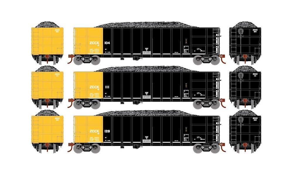 Athearn ATH3854 N Thrall High Side Gondola, Ziegler Coal Company 3-Pack #2 1 Athearn ATH3854 N Thrall High Side Gondola, Ziegler Coal Company 3-Pack #2