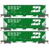Athearn ATH25433 N PS 4427 Covered Hopper, Burlington Northern 3 Pack
