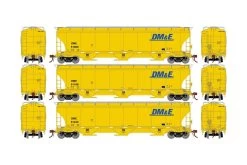 Athearn Genesis ATHG97141 HO Trinity 5161 3-Bay Covered Hopper, DM&E 3-Pack #1
