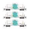 Athearn Genesis ATHG25637 HO 13,000 Gallon Acid Tank Car, UTLX White/Green 3-Pack