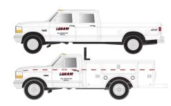 Atlas 60000158, N Scale 1992 Ford® F250/F350 Truck Set, White, Loram