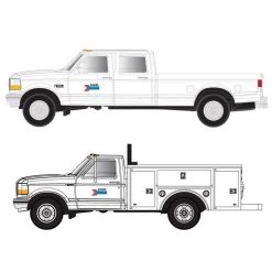 Atlas 60000151, N Scale 1992 Ford® F250/F350 Truck Set, Amtrak - White With Blue & Red Arrow Logo