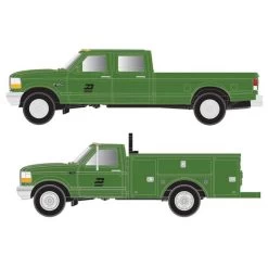 Atlas 60000152, N Scale 1992 Ford® F250/F350 Truck Set, BN Burlington Northern - Cascade Green