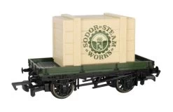 Bachmann 77404, Thomas & Friends™ HO Scale 1 Plank Wagon With Sodor Steam Works Crate