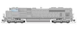 Broadway Limited BLI-8721, Die-Cast HO Scale EMD SD70ACe, Stealth- Std. DC, Unpainted W Low Headlight