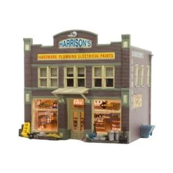 Woodland Scenics N Scale 785-4921 Harrison's Hardware - Built & Ready(R) Landmark Structures(R), Assembled - 2-1/2 X 1-31/32" 6.4 X 5cm
