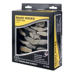 Woodland Scenics 785-1141 Creek Bed Rocks - Ready Rocks, 31 Pieces