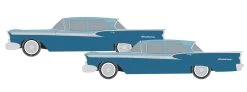 Classic Metal Works 50437 N 1959 Ford Fairlane 4-Door 2-Pack, Wedgewood Blue, Surf Blue