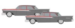 Classic Metal Works 50438 N 1960 Ford Fairlane 4-Door 2-Pack, Geranium, Gunsmoke Gray