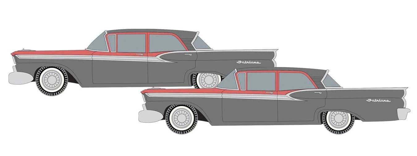 Classic Metal Works 50438 N 1960 Ford Fairlane 4-Door 2-Pack, Geranium, Gunsmoke Gray 1 Classic Metal Works 50438 N 1960 Ford Fairlane 4-Door 2-Pack, Geranium, Gunsmoke Gray