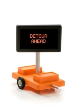 Miniatronics 85-004-01 HO Highway Sign, "Detour Ahead"