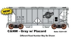 Intermountain 48696-2, HO Scale 1958 Cu. Ft. 2-Bay Covered Hopper, C&NW #68421