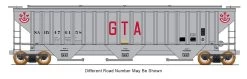 InterMountain 653123-02, N Scale 4750 Cu. Ft. Rib-Sided 3-Bay Covered Hopper, GTA NAHX #476176