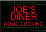 Miniatronics 75-E15-01 HO Animated Sign, "Joe's Diner Home Cooking"