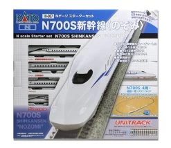 Kato 10-007, N Scale Series N700S Shinkansen NOZOMI 4-Car Starter Set W Loop Of Unitrack And Power Pack