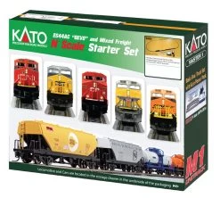 KATO 106-0026, N Scale Unitrack GE ES44AC GEVO Mixed Freight Starter Set, FEC