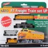 Kato 106-6272, N Scale Starter Series Freight Train Set With EMD F7, Union Pacific