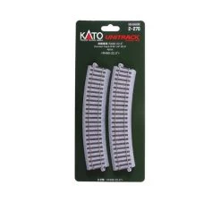 Kato HO 2-270 Unitrack Curved Section, 19 1/4" 490mm, 22.5 Degrees