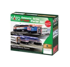 Kato 106-0033 N Scale Virginia Railway Express, MP36PH & Gallery Bi-Level Commuter Series Starter Set