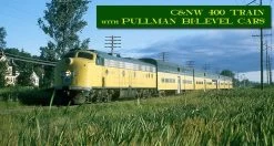 Kato 106-104-DCC, N Scale C&NW EMD E8A #5022-A, DCC Equipped, And Pullman Bi-Level 400 Train, 6 Unit Set