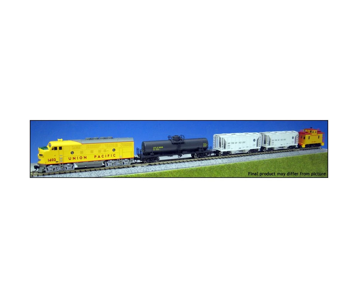 Kato 106-6272, N Scale Starter Series Freight Train Set With EMD F7, Union Pacific - Image 2