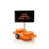 Miniatronics 85-505-01 Highway Sign, Road Narrows, Merge Left, O Scale