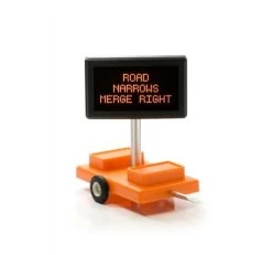 Miniatronics 85-506-01 Highway Sign, Road Narrows Merge Right, O Scale