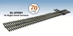 PECO SL-U7061 HO Code 70 Unifrog #6 Right Hand Turnout