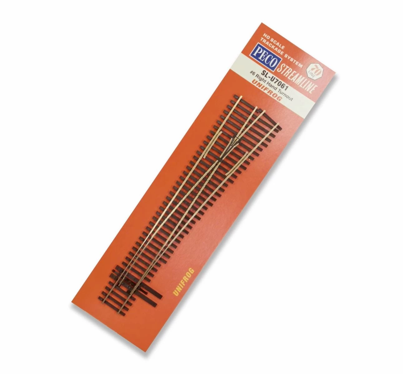PECO SL-U7061 HO Code 70 Unifrog #6 Right Hand Turnout 2 PECO SL-U7061 HO Code 70 Unifrog #6 Right Hand Turnout - Image 2