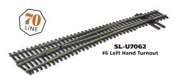 PECO SL-U7062 HO Code 70 Unifrog #6 Left Hand Turnout