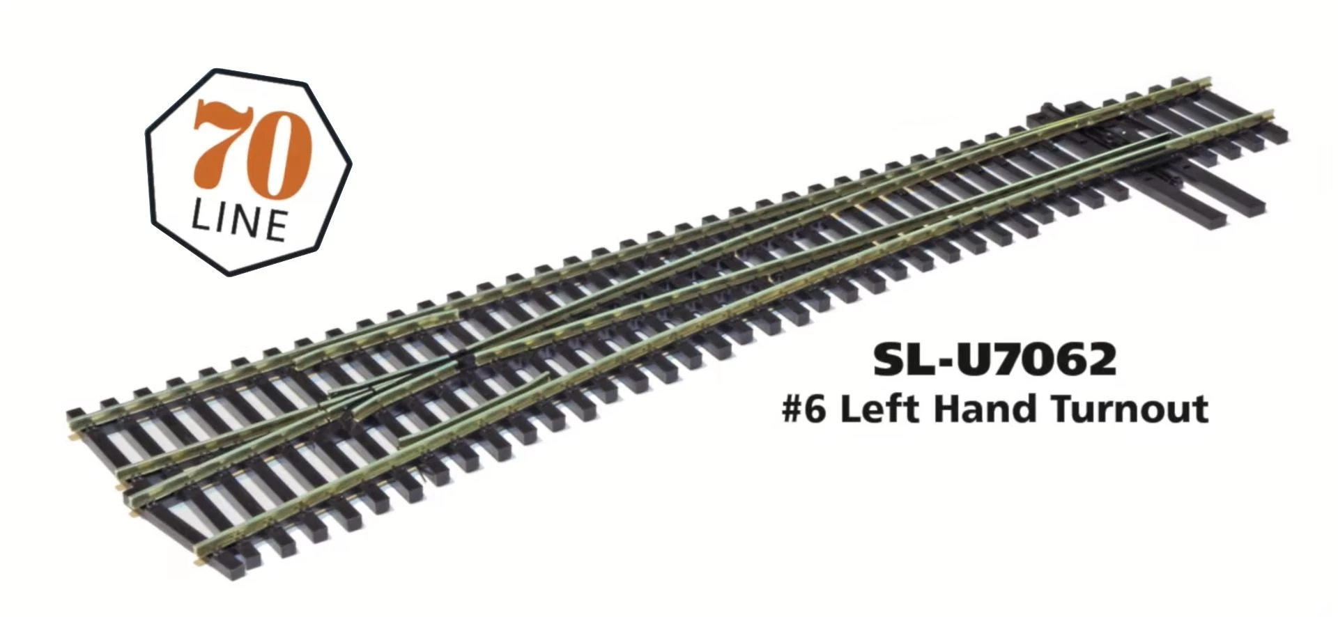 PECO SL-U7062 HO Code 70 Unifrog #6 Left Hand Turnout 1 PECO SL-U7062 HO Code 70 Unifrog #6 Left Hand Turnout