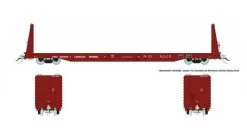Rapido 147004A HO Marine Industries Bulkhead Flatcar, CNIS In Mineral Brown, Single Car