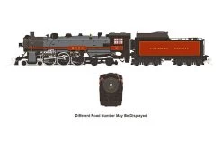 Rapido 601008, HO Scale CPR H1b Hudson 4-6-4, Std DC, Late Walkway, Spans The World, Canadian Pacific #2818