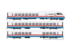 Rapido 025002, HO Scale RTL Turboliner Set 3, Amtrak Phase III Early, Silent Std. DC